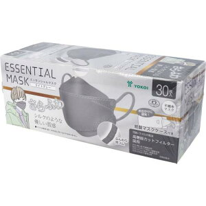 ����ӂ� ESSENTIAL MASK �s�D�z�}�X�N ���C�g�O���[ FD30-GR �����}�X�N�P�[�X�t�� 30����×4��