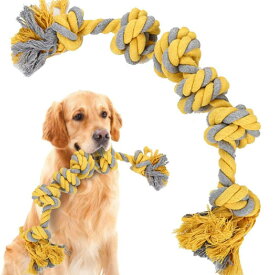 【送料無料】犬おもちゃ 犬用噛むおもちゃ玩具 犬ロープおもちゃ 中型犬 大型犬 ペット用 丈夫 天然コットン 犬用ロープ玩具 ストレス解消 清潔 歯磨き 耐久性 小・中・大型犬に適応