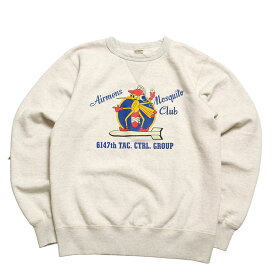 バズリクソンズ BUZZ RICKSON'S BR69632 セットインクルーネック スウェットシャツ - AIRMENS MOSQUITO CLUB - トレーナー | ヒノヤ HINOYA アメカジ