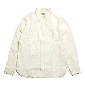 バズリクソンズ BUZZ RICKSON'S ホワイト シャンブレー ワークシャツ メンズ BR25996 | ヒノヤ