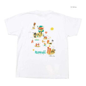 サンサーフ SUN SURF SS79385 Tシャツ by 柳原良平 ムーキーサトウ 半袖 プリント - HAWAII MAP - メンズ | ヒノヤ
