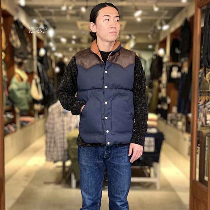 ウエアハウス WAREHOUSE ロッキーマウンテン ダウンベスト リップス  