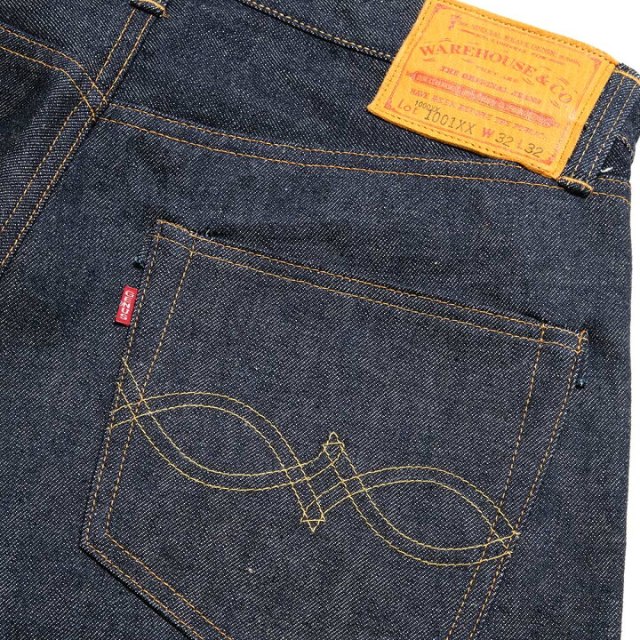 WAREHOUSE - 直営店限定仕様 Lot 1001XX(1000XX) 銅メッキボタン W32の 