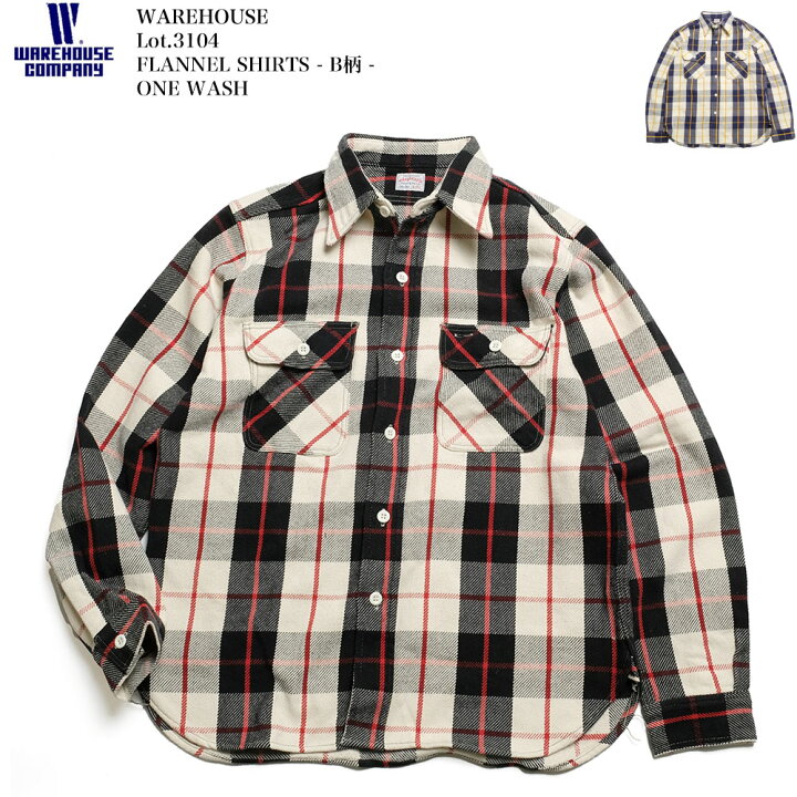 楽天市場】WAREHOUSE 3104B-23 Lot.3104 ウエアハウス ネルシャツ 