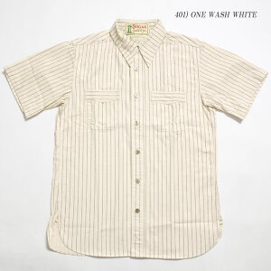 SUGAR CANE�@�V���K�[�P�[���@FICTION ROMANCE 8.5oz. WHITE WABASH STRIPE�@S/S WORK SHIRTS�@SC37275