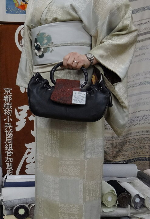 楽天市場】印伝バッグ SAIKO-an 赤鮫小紋 和装トート 着物バッグ 和洋 