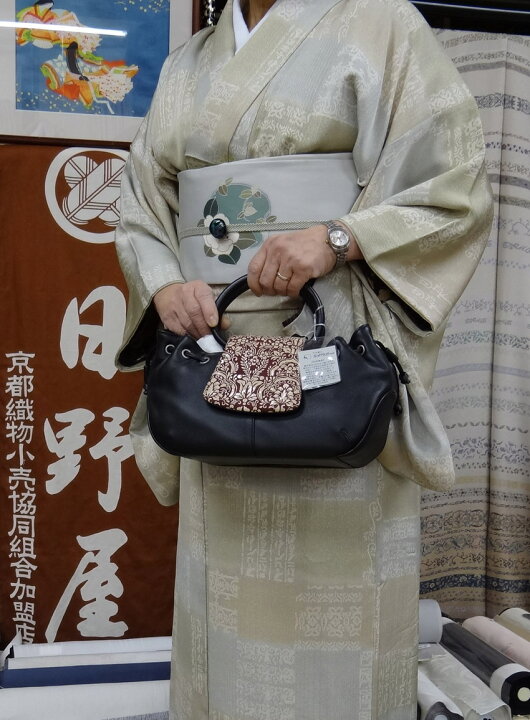 楽天市場】印伝バッグ SAIKO-an 赤紫地更紗 和装トート 着物バッグ 
