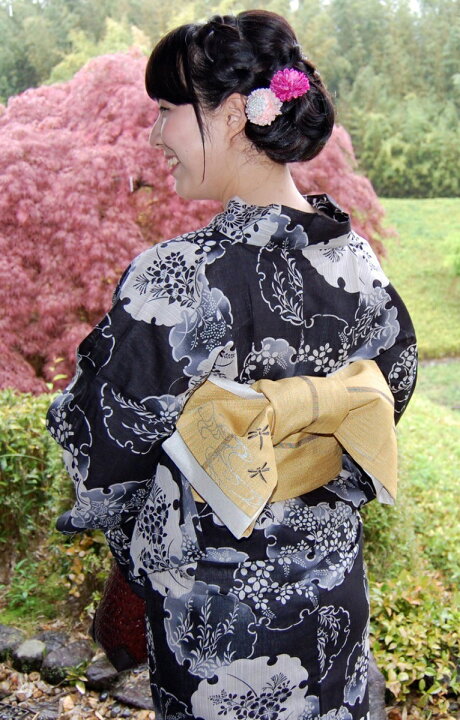 楽天市場】半巾帯 長尺両面浴衣帯 刺繍トンボ 美弥姫 : 京都ひのや呉服  