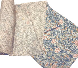 着物のはぎれ 正絹 うずら縮緬 両面染小紋 京友禅小紋 反物切り売り 着物反物