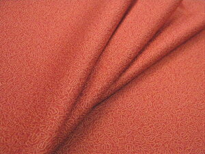 着物のはぎれ 正絹丹後縮緬 鮫小紋鉛丹色2-12 反物切り売り（50cm単位） 絹のハギレ ちりめん