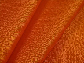 金襴のはぎれ　帯地織物　金地　佐賀一丁　鞘型　朱金　広巾（70cmX35cm単位）着物のはぎれ