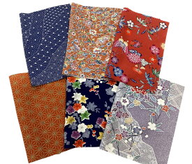 正絹着物のはぎれ 京友禅柄物 6枚セット 吊るし雛制作用 京小紋 手芸材料 各25cmx37cm 裂地