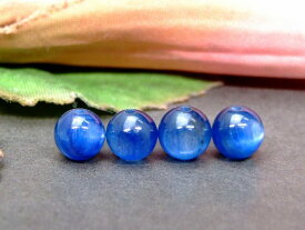 ≪g3-682E≫●6mm●A●カイヤナイト●4粒セット●鑑別済・本物保証●ネコポス送料無料●ブラジル産●天然石●パワーストーン●