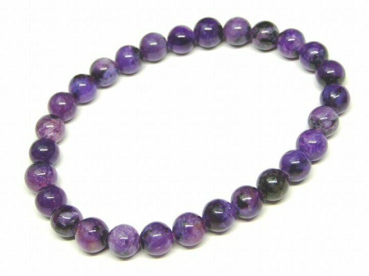 楽天市場】65466 チャロアイト 6.5mm〜7mm AA+ ブレスレット 内径16cm 