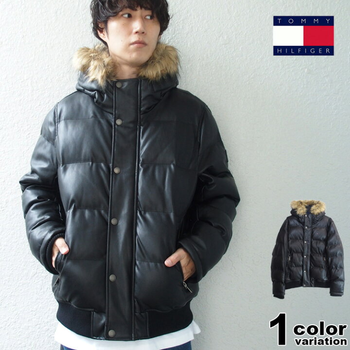 楽天市場】トミーヒルフィガー 中綿ジャケット PU レザー TOMMY