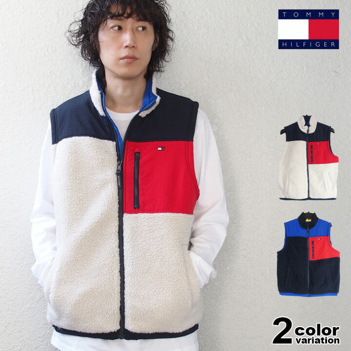 楽天市場】トミーヒルフィガー ボア フリース ベスト ジレ TOMMY 