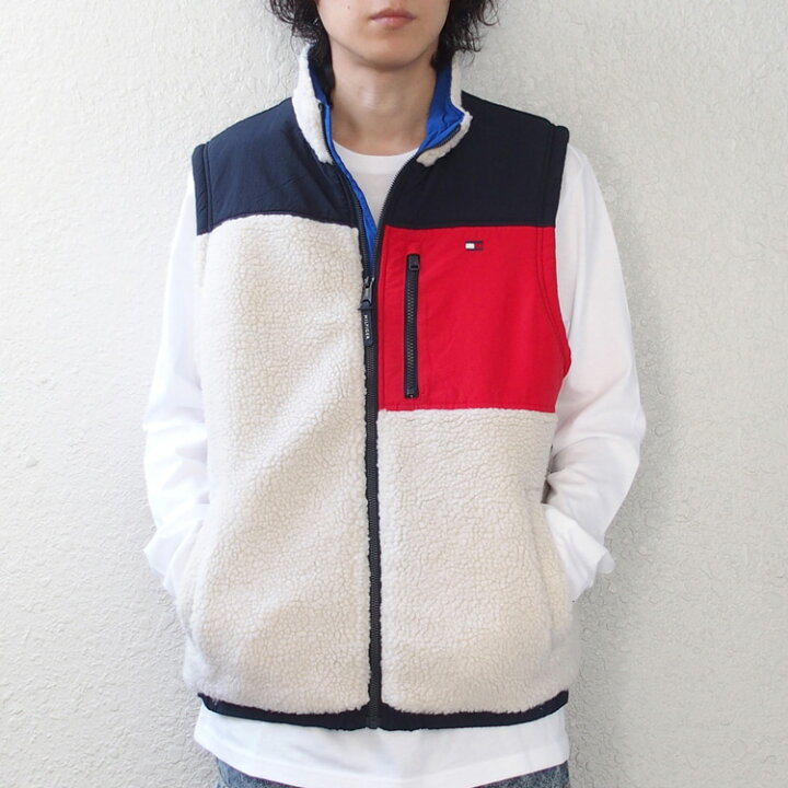 楽天市場】トミーヒルフィガー ボア フリース ベスト ジレ TOMMY 