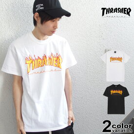 スラッシャー THRASHER Tシャツ 半袖 FLAME LOGO [110102] 【thrasher tシャツ フレイムロゴ ファイヤーパターン メンズ ファッション 大きいサイズ USA 】【あす楽対応】 【メール便対応】