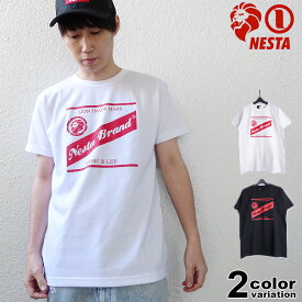 ネスタブランド NESTA BRAND Tシャツ 半袖 メンズ JAPAN加工 レッド プリント Tシャツ 222NB1049B (nesta brand tシャツ トップス ネスタ 2XL 3XL) 【あす楽対応】 【メール便対応】