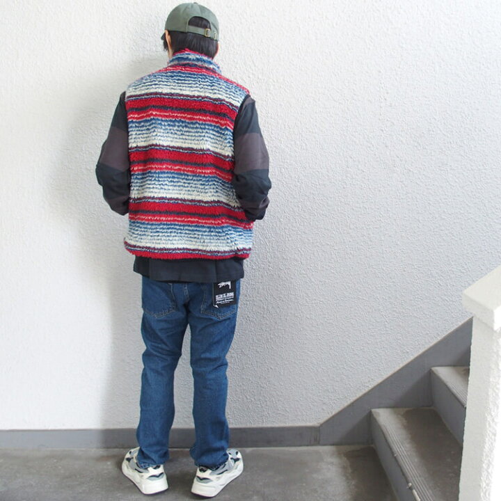 楽天市場】ステューシー STUSSY フリース ベスト Striped Sherpa Vest 