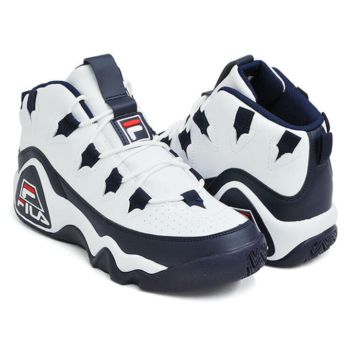 楽天市場 Fila スニーカー Fila Grant Hill 1 フィラ スニーカー グラントヒル F0410 Fila メンズ シューズ ホワイト ネイビー バッシュ スポーツ あす楽対応 Hip Hop Dope