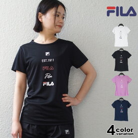 【フィラ Tシャツ レディース】 FILA 半袖 Tシャツ メッシュ フィラ FILA レディース レディス スポーツウェア トレーニングシャツ ジョギング ジム 吸水速乾 UV対策 吸汗 ドライ フィット [FL6899] 【メール便対応】