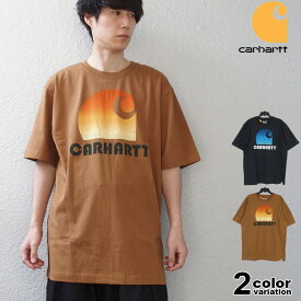 カーハート Tシャツ Carhartt 半袖 Tシャツ グラフィックT 厚手 ルーズフィット ヘビーウェイト フロントプリント グラフィック ロゴ メンズ 男性 USAモデル [106151] 【carhartt カーハート メンズ トップス 大きいサイズ 2024年 新作】