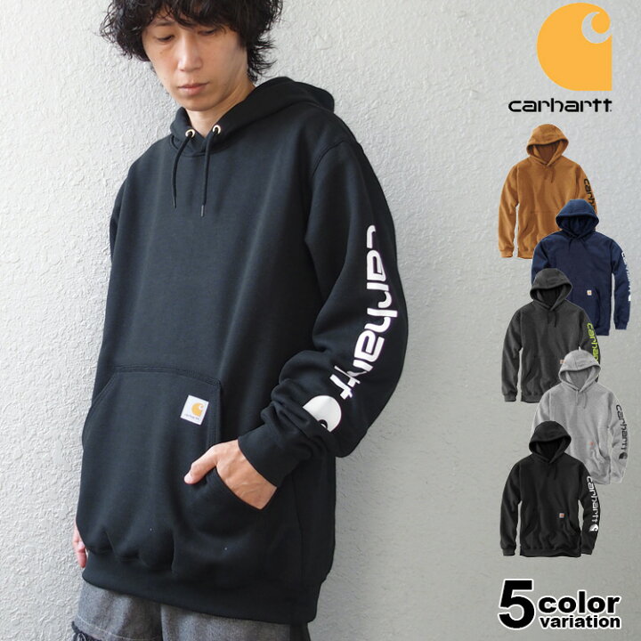 楽天市場】Carhartt カーハート プルオーバー パーカー 袖 ロゴ 