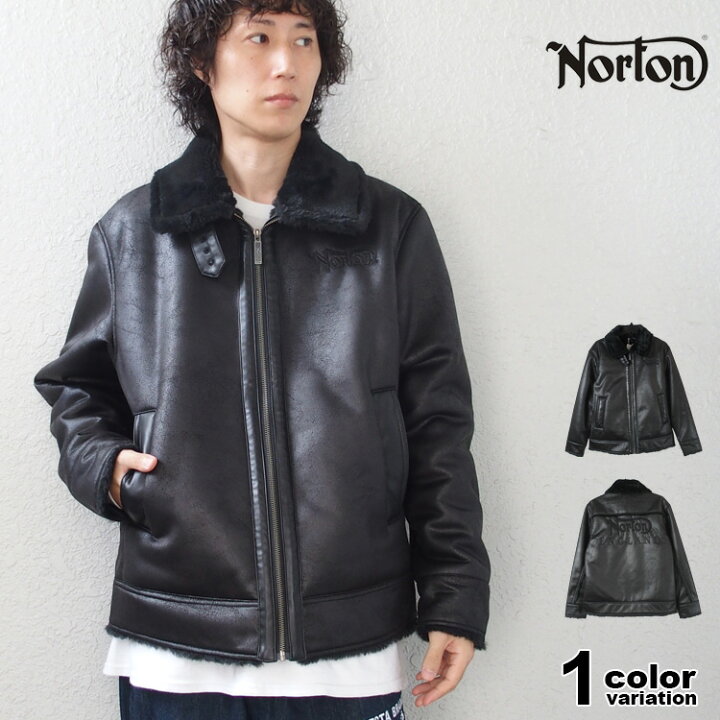 楽天市場】NORTON ノートン ジャケット ボア PU ライン フェイク  