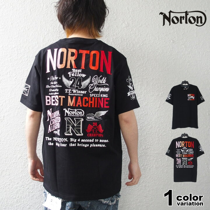 楽天市場】NORTON ノートン Tシャツ 半袖 MAX グラデーション 刺繍 T 