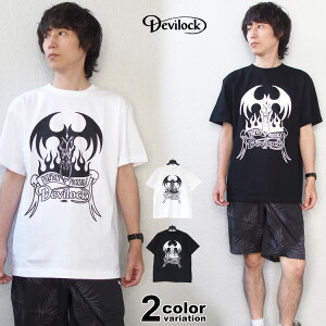 DEVILOCK frbN TVc  FIRE TATTOO LOGO TEE t@CA ^gD[ S TVc 傫TCY zCg ubN Y fB[X [DVLCKSS02] y[֑Ήz