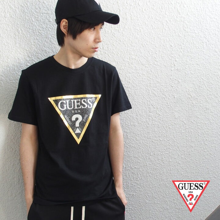 楽天市場】在庫処分 ゲス GUESS Tシャツ 半袖 メンズ レディース GOLD 