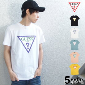 ゲス GUESS Tシャツ 半袖 メンズ レディース TRIANGLE LOGO TEE (guess tシャツ トライアングル ロゴ T-SHIRTS カットソー トップス MJ2K9415) 【あす楽対応】 【メール便対応】