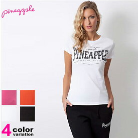PINEAPPLE パインアップル Tシャツ フィットネス ウェア レディース トップス Stamp Fit T-shirt [TS0395] 【フィットネス ウェア レディース トップス Tシャツ 半袖 ヨガ ランニング トレーニング】【メール便対応】