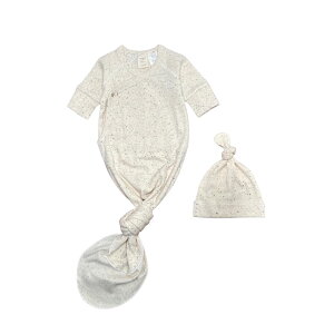 yz [SET] Organic Kimono Gown + Organic Knotted Hat [ Quinoa ] / SUSUKOSHI