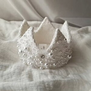 yz Knitted Crown [ pearl ] / Dasha Petrenko
