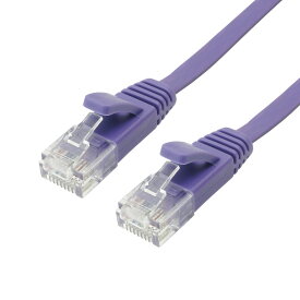 フラット LANケーブル 50cm/1m/2m/3m/5m/10m CAT6A 10Gbps対応 パープル ブラック ホワイト ツメ折れ防止 カテゴリ6A UTPケーブル ランケーブル インターネット オンライン ゲーム PC パソコン ルーター switch PS4 PS5 ホーリック HORIC