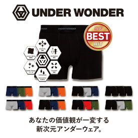 【送料無料】UNDER WONDER アンダーワンダー ギフト ボクサーパンツ 3枚セット　メンズ 前閉じ HD6271B301