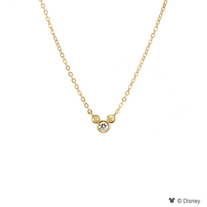 楽天市場】ディズニー グッズ ミッキーマウス ネックレス K18YG  