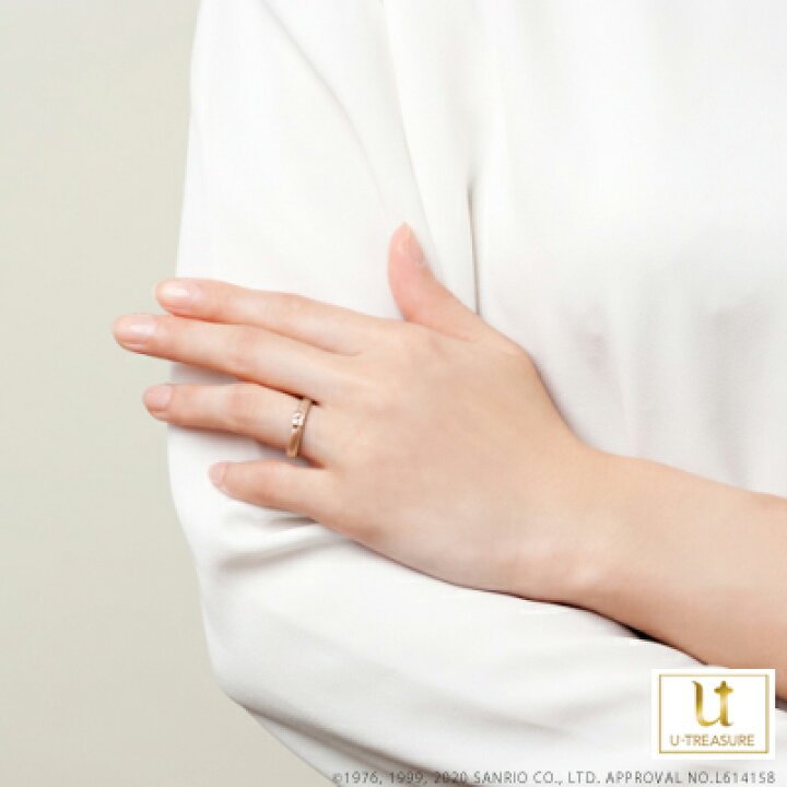 楽天市場 ハローキティ 指輪 リング Hello Kitty Dear Daniel リング 男女兼用 K18ピンクゴールド メンズ レディース 男性用 女性用 結婚指輪 マリッジリング ジュエリー 誕生日 記念日 サンリオ ギフト プレゼント ユートレジャー Giv ギヴ 楽天市場店