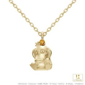 ポケモン グッズ コダック ネックレス K18イエローゴールド アクセサリー ジュエリー シトリン 男女兼用 ユニセックス メンズ レディース 誕生日 記念日 プレゼント