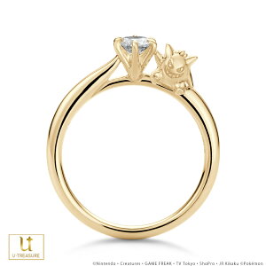 ポケモン ゲンガー リング 指輪 ゲンガー ソリティアリング K18イエローゴールド(ダイヤ込) 婚約指輪 エンゲージリング ブライダルリング ジュエリー サプライズ プロポーズ レディース