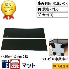 ★楽天1位 耐震マット 転倒防止 強力 取付け簡単 安心感が得られる 新生活 家具転倒防止★4x20cm-t5mm 2枚 耐震 ジェル 地震 転倒 防止 対応 震度7 マット 対策 グッズ 防振マット 防音マット 地震対策グッズ 耐震グッズ 耐震ジェル テレビ転倒防止 冷蔵庫 ポンチョ テレビ