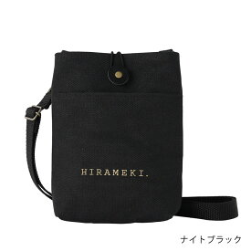 【 スマホポシェット / スマホショルダー 】 キャンバス ｜アイリス・ナイトブラック【HIRAMEKI. ヒラメキ】【 帆布 革 】【送料無料】