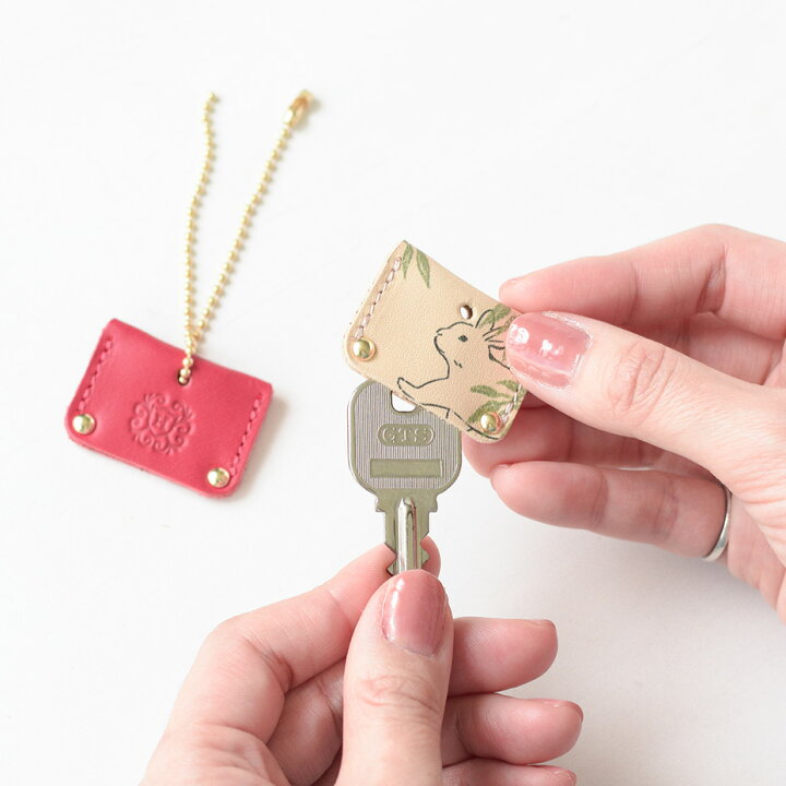 楽天市場 アート キーカバー 2個セット ファンファン イチゴ Hirameki ヒラメキ ネコポス発送可 キーカバー おしゃれ 鍵 革財布 長財布hirameki ヒラメキ