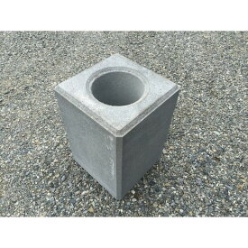基礎ブロック　350角×高さ500　丸穴　重さ95kg（荷受け時リフト等が必要です）コンクリートブロック　フェンス基礎　柱基礎　杭基礎 　ポール基礎　　標識基礎　低炭素型コンクリート