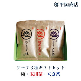 駿府玉川茶 極 + 駿府玉川茶 + くき茶 ギフトセット【送料無料】 【2024年度産 新茶 5月30日発売】【緑茶 カテキン エピガロカテキンガレート EGCg】【 御歳暮 内祝い 敬老の日 お歳暮 御中元 お中元 父の日 母の日 静岡茶 茶葉 リーフ 内祝い 内祝 プレゼント 水出し】