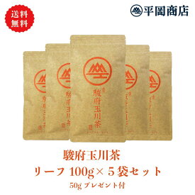 【送料無料/ポスト投函便】駿府玉川茶 平袋100g×5本セット 50gプレゼント付 【2024年度産 新茶 5月21日【 緑茶 カテキン エピガロカテキンガレート EGCg 】【 静岡茶 茶葉 リーフ 本山茶 ギフト 日本茶 夏は水出しがオススメ 水出し 冷茶】】