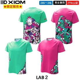 ★限定販売★ 卓球 ユニフォーム XIOM LAB2 エクシオン レブ2 日本卓球協会公認 JTTA公認 卓球 ウェア　ミント マゼンタ