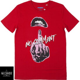 NO COMMENT PARIS BLUE ノーコメントパリ メンズ 半袖Tシャツ TU ULTN002 RED レッド【セール商品のため返品交換不可】